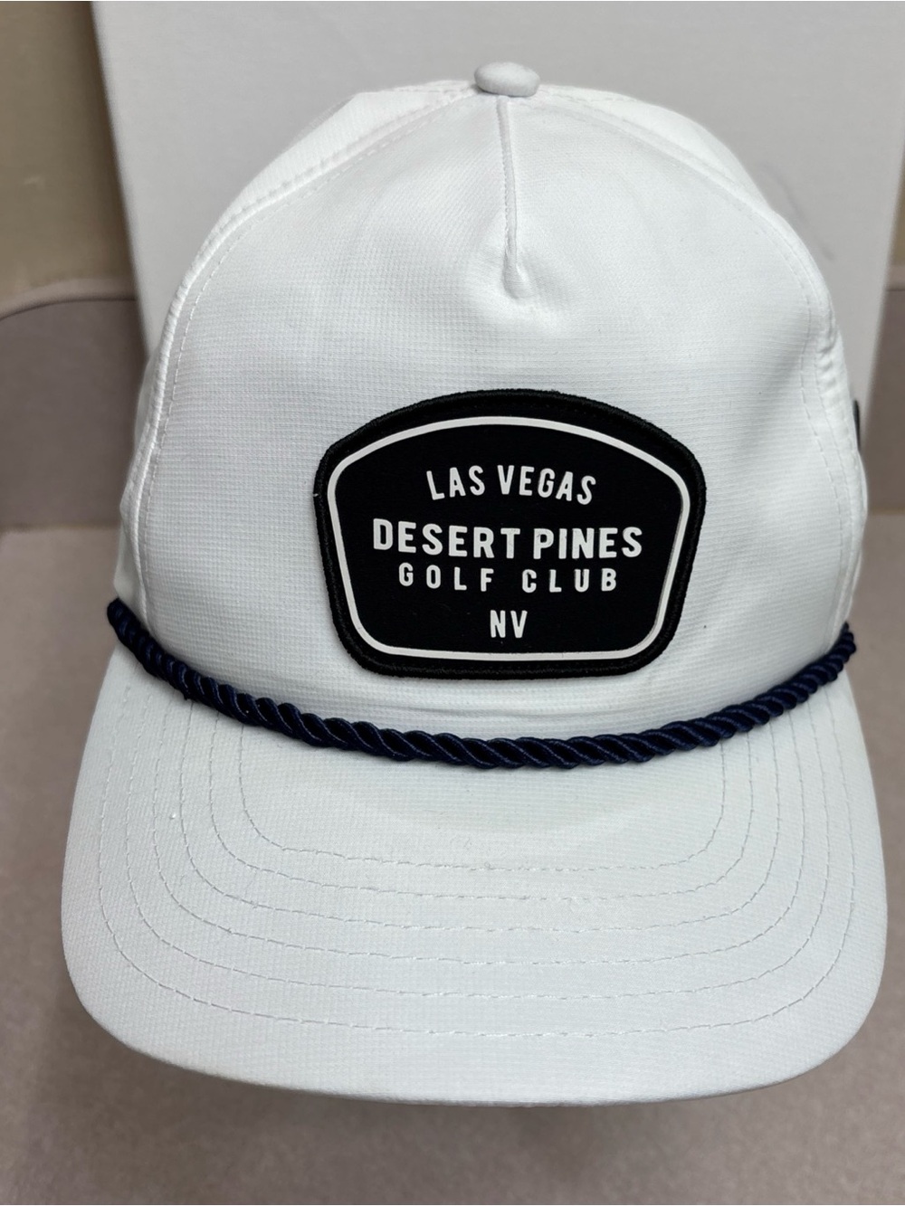 Desert Pines Las Vegas Golf Hat Rubber Patch Snapack Rope Mens Baseball Cap